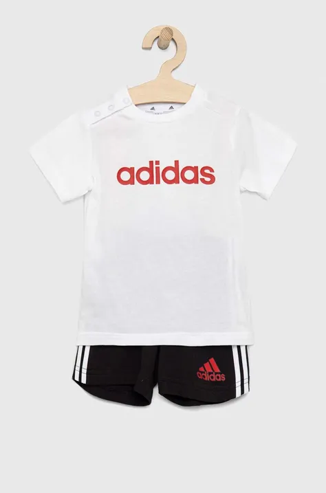 Pamučna dječja trenirka adidas I LIN CO T boja: bijela