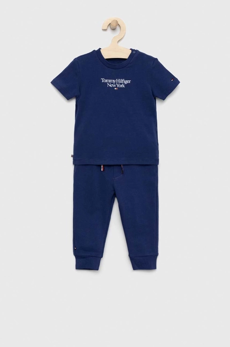 Tommy Hilfiger compleu bebe culoarea albastru marin