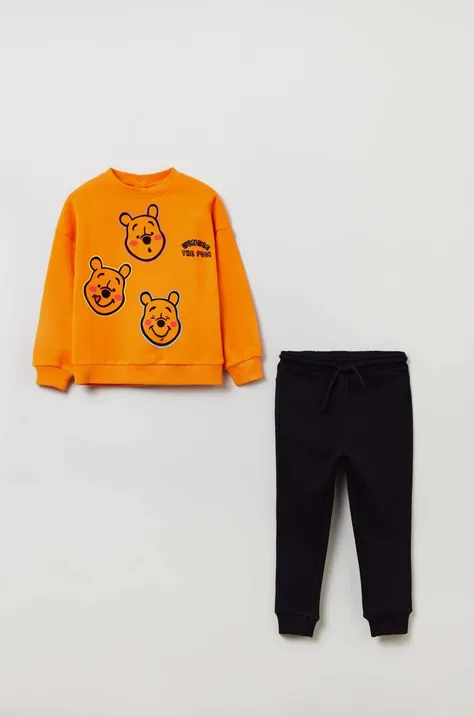 OVS dres bawełniany dziecięcy kolor pomarańczowy