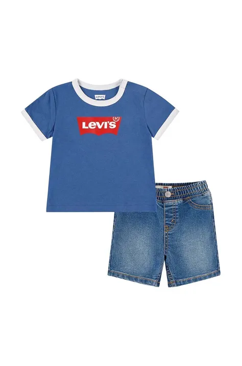 Komplet za dojenčka Levi's mornarsko modra barva