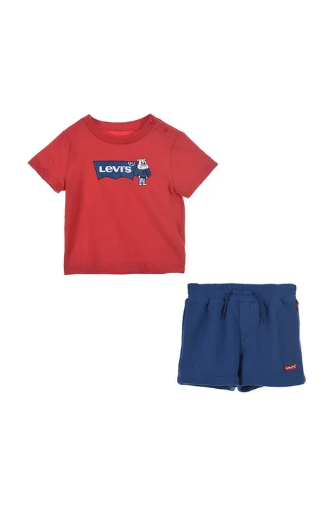 Levi's komplet niemowlęcy kolor czerwony