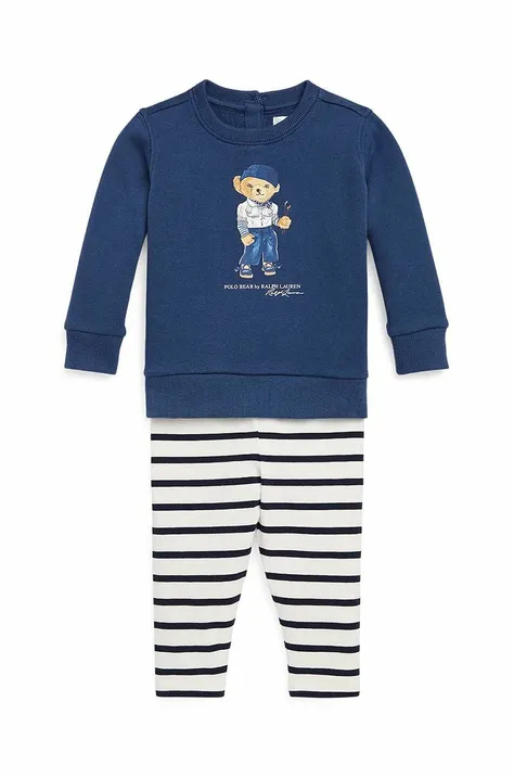 Sada pre bábätká Polo Ralph Lauren tmavomodrá farba