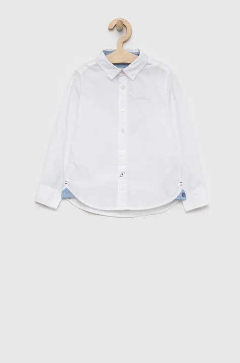 Otroška bombažna srajca Pepe Jeans bela barva