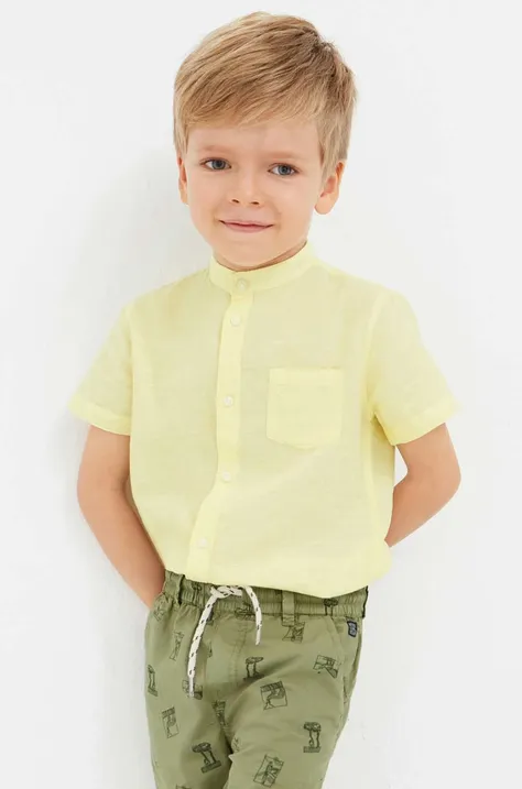 Παιδικό πουκάμισο Mayoral χρώμα: κίτρινο