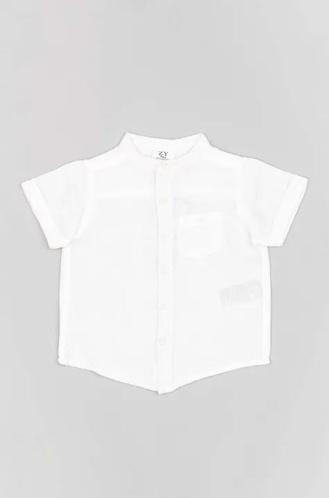 Košeľa pre bábätká zippy biela farba