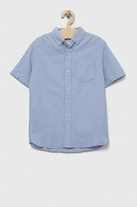 GAP koszula bawełniana dziecięca kolor niebieski
