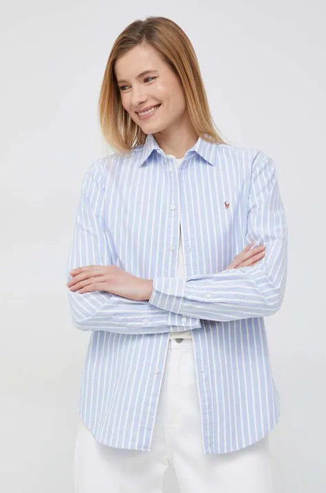 Бавовняна сорочка Polo Ralph Lauren жіноча regular класичний комір