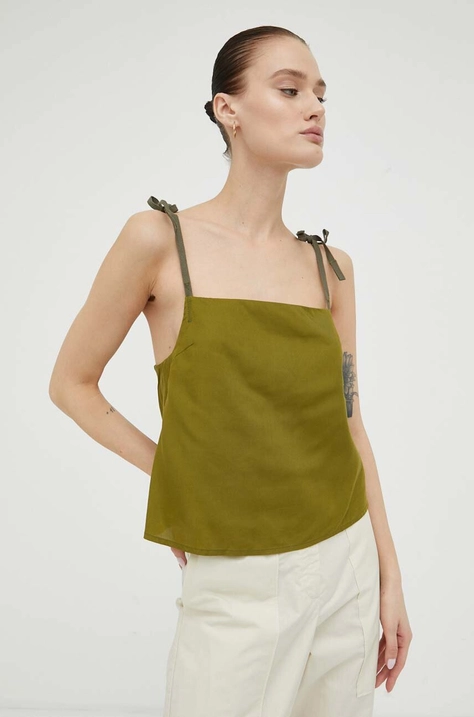 G-Star Raw top femei, culoarea verde