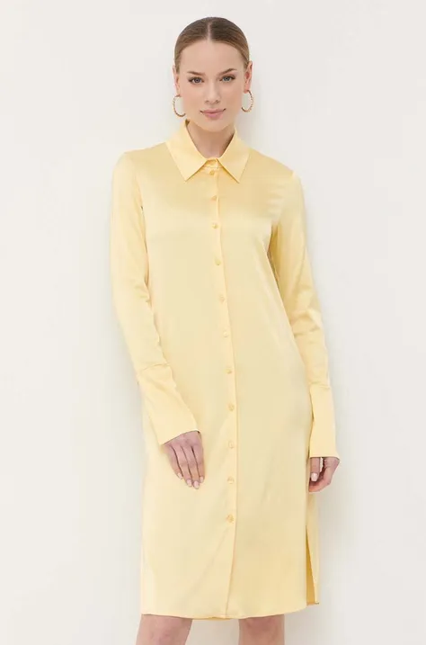 Patrizia Pepe sukienka kolor żółty mini prosta