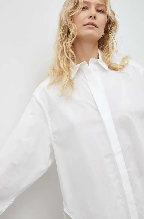 Хлопковая рубашка Day Birger et Mikkelsen Selima женская цвет белый relaxed классический воротник