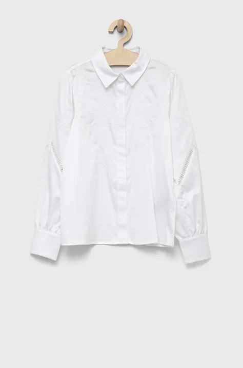 Παιδικό πουκάμισο Guess χρώμα: άσπρο