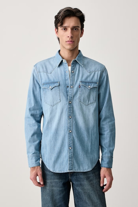 Levi's Košeľa pánska rifľová modrá hladká 85744