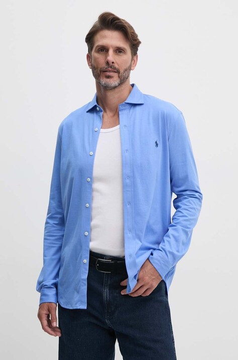 Polo Ralph Lauren camasa din bumbac barbati, cu guler clasic, regular