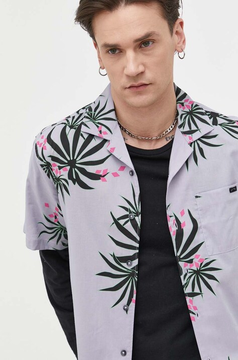 Бавовняна сорочка Billabong — SS23-KDM0F3, фіолетовий — фото 5