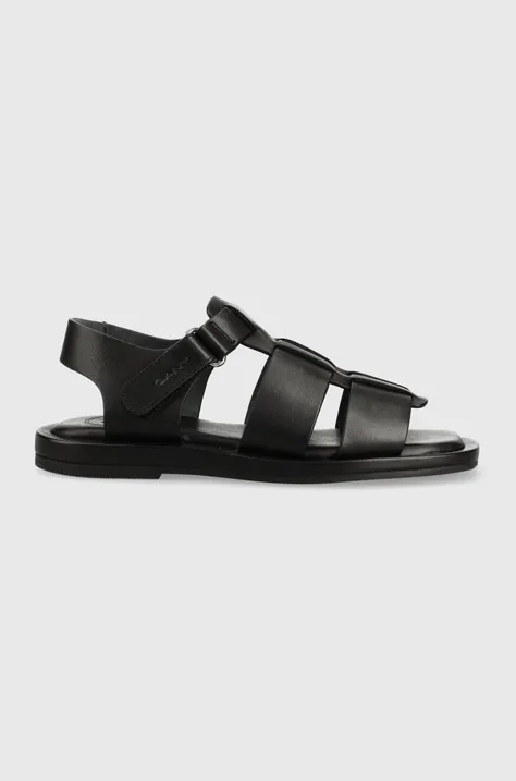 Kožne sandale Gant Khiria za žene, boja: crna, 26561833.G00