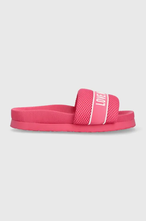 Παντόφλες Love Moschino χρώμα: ροζ, JA28534G0GIP0604