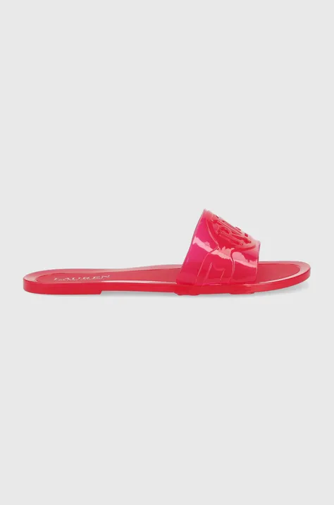 Lauren Ralph Lauren papuci Alegra Jelly femei, culoarea roz, 802904253002