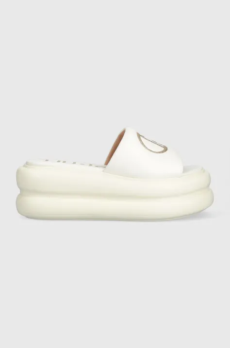 Pantofle Liu Jo ARIA 04 dámské, bílá barva, na platformě, SA3083EX01401111