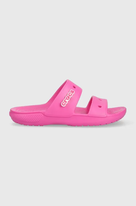Crocs klapki Classic Sandal damskie kolor różowy 206761 206761.6UB-6UB