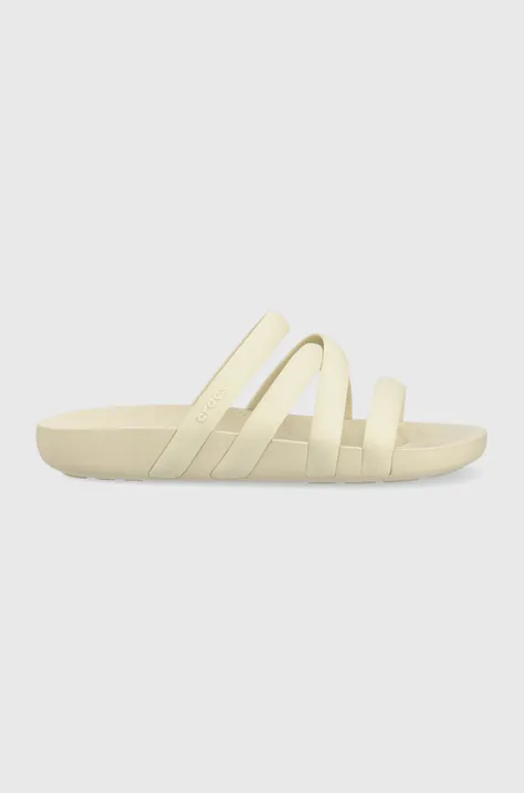 Šľapky Crocs Splash Strappy Sandal dámske, béžová farba, 208217