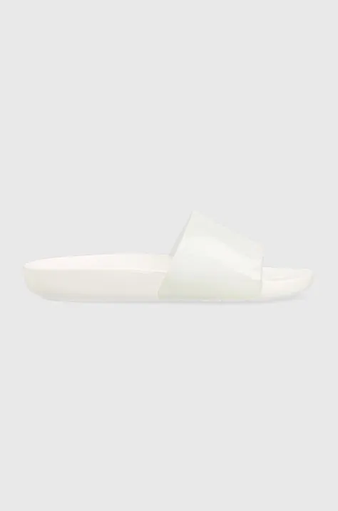 Šľapky Crocs Splash Glossy Slide dámske, biela farba, 208538