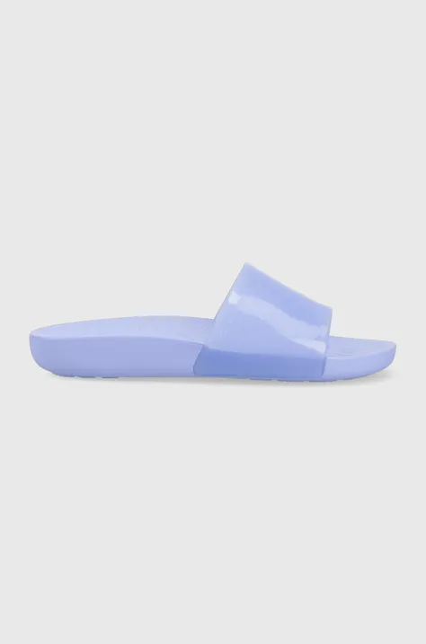 Šľapky Crocs Splash Glossy Slide dámske, fialová farba, 208538