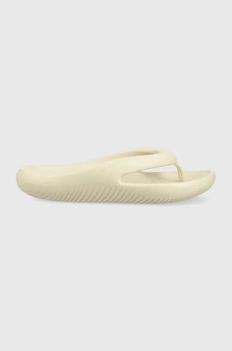 Crocs flip flops Mellow Flip women's beige color 208437