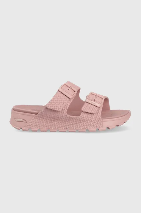 Pantofle Skechers FOAMIES dámské, růžová barva