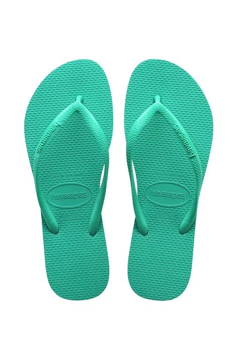 Havaianas flip-flop SLIM zöld, női, lapos talpú, 4000030.1829