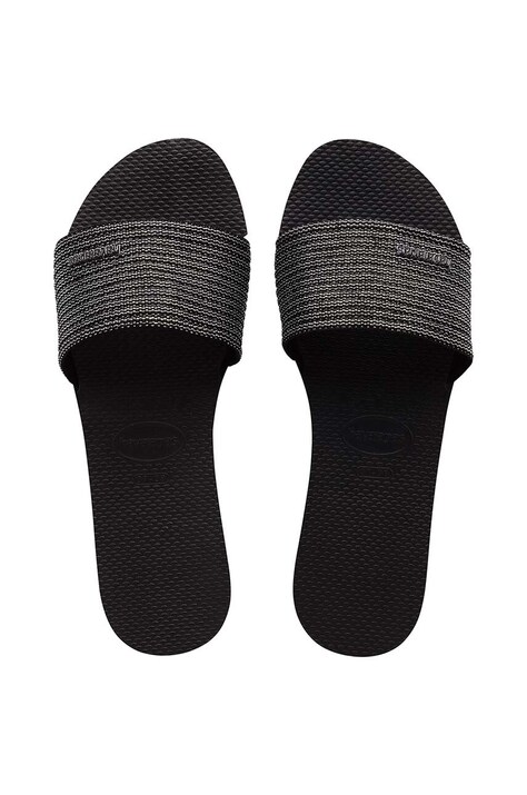 Havaianas klapki YOU MALTA METALLIC damskie kolor czarny 4147312.0090