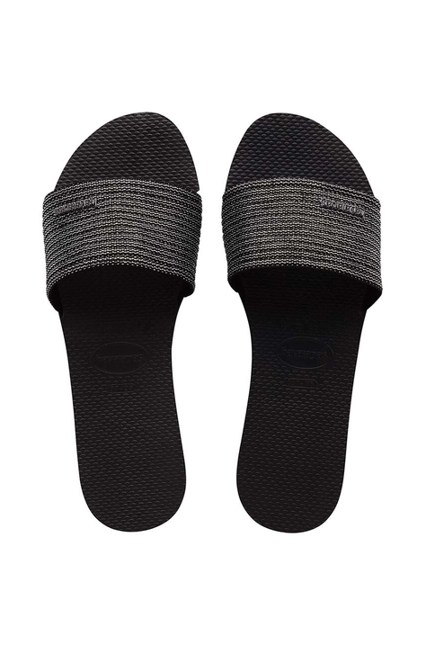 Havaianas papuci YOU MALTA METALLIC femei, culoarea negru, 4147312.0090