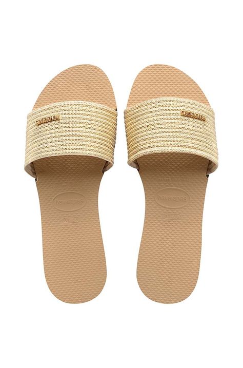 Παντόφλες Havaianas YOU MALTA METALLIC χρώμα: χρυσαφί, 4147312.0570