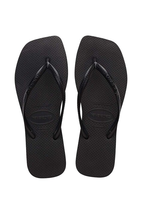 В'єтнамки Havaianas SQUARE жіночі колір чорний на плоскому ходу 4148301.0090
