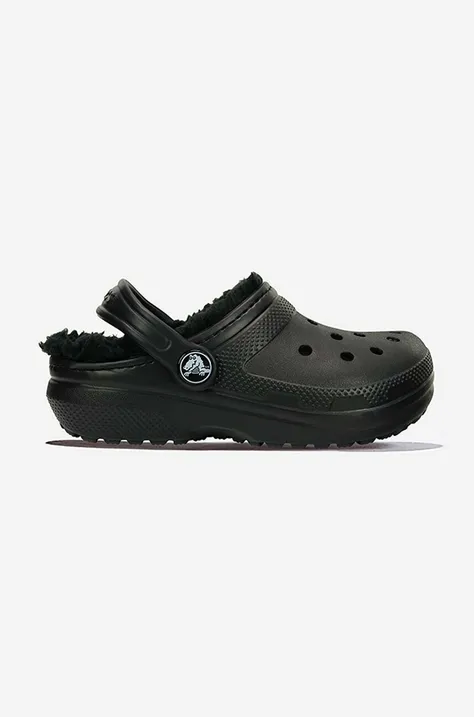 Шльопанці Crocs Lined 207010 жіночі колір чорний 207010.BLACK-black