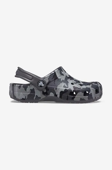 Detské šľapky Crocs Como Kids Clog 207594.BLACK-black, dámske, šedá farba