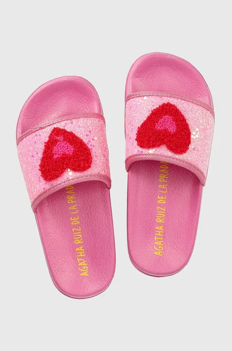 Dětské pantofle Agatha Ruiz de la Prada růžová barva