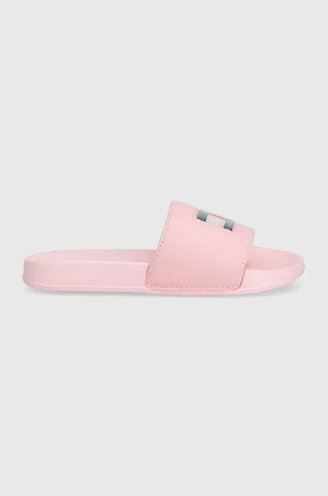 Παιδικές παντόφλες Tommy Hilfiger χρώμα: ροζ