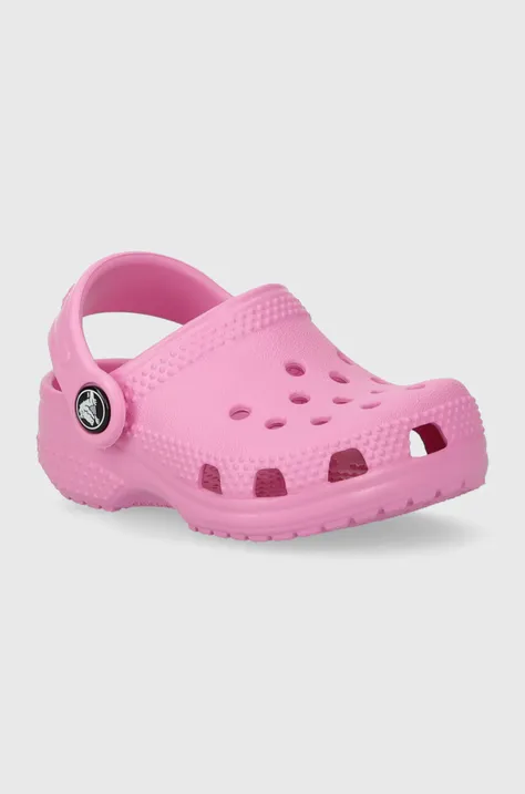 Detské šľapky Crocs CROCS LITTLES ružová farba
