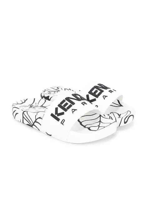 Παιδικές παντόφλες Kenzo Kids χρώμα: άσπρο