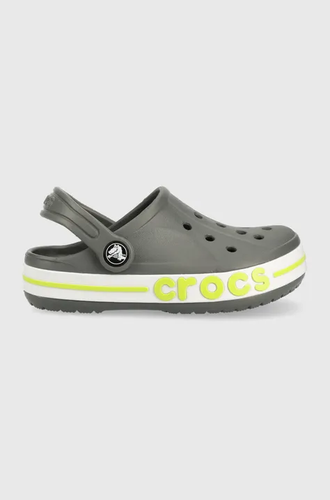 Dětské pantofle Crocs šedá barva