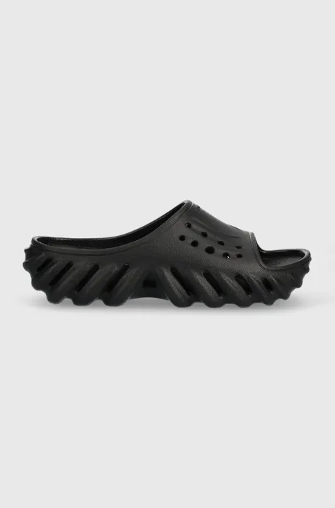 Παιδικές παντόφλες Crocs ECHO SLIDE χρώμα: μαύρο