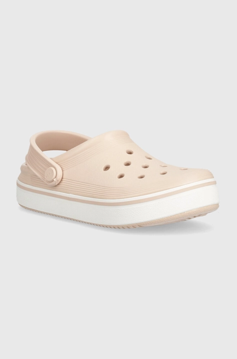 Detské šľapky Crocs CROCBAND CLEAN CLOG ružová farba