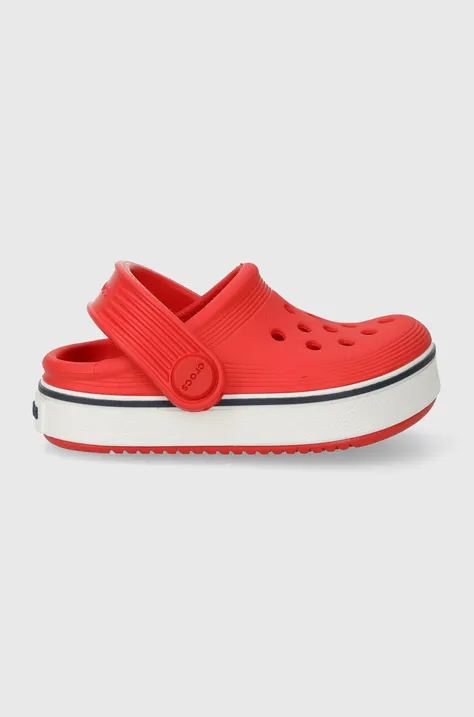 Παιδικές παντόφλες Crocs CROCBAND CLEAN CLOG χρώμα: κόκκινο