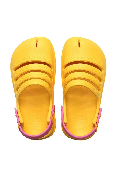 Otroški sandali Havaianas CLOG rumena barva