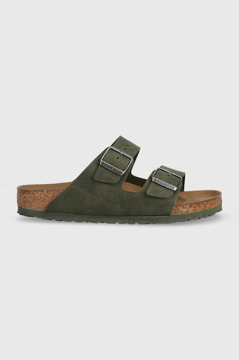 Birkenstock papuci Arizona barbati, culoarea verde, 1024550