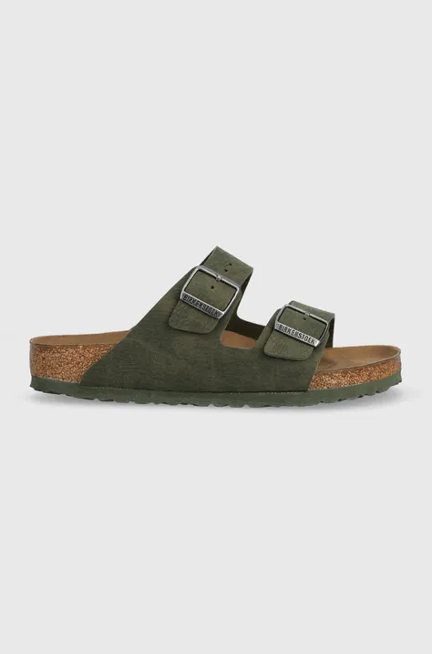 Pantofle Birkenstock Arizona pánské, zelená barva, 1024550, 1024550-DDustThyme