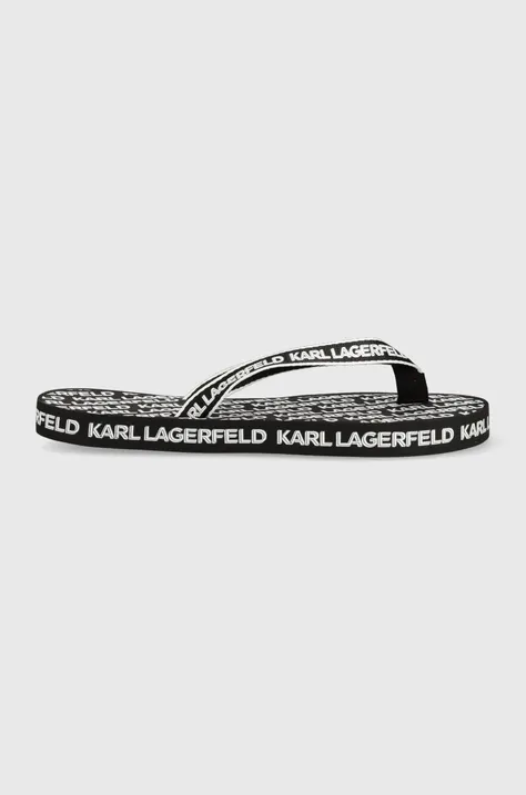 Žabky Karl Lagerfeld KOSTA MNS pánske, čierna farba, KL71003