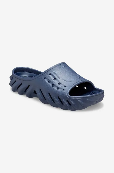 Šľapky Crocs Echo 208170.STORM-NAVY, pánske, hnedá farba