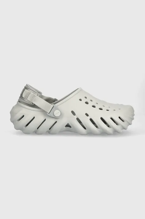 Pantofle Crocs Echo Clog šedá barva, 207937