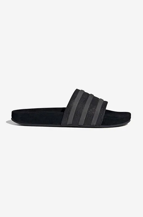 adidas Originals șlapi de piele Adilette FZ6451 culoarea negru FZ6451-black